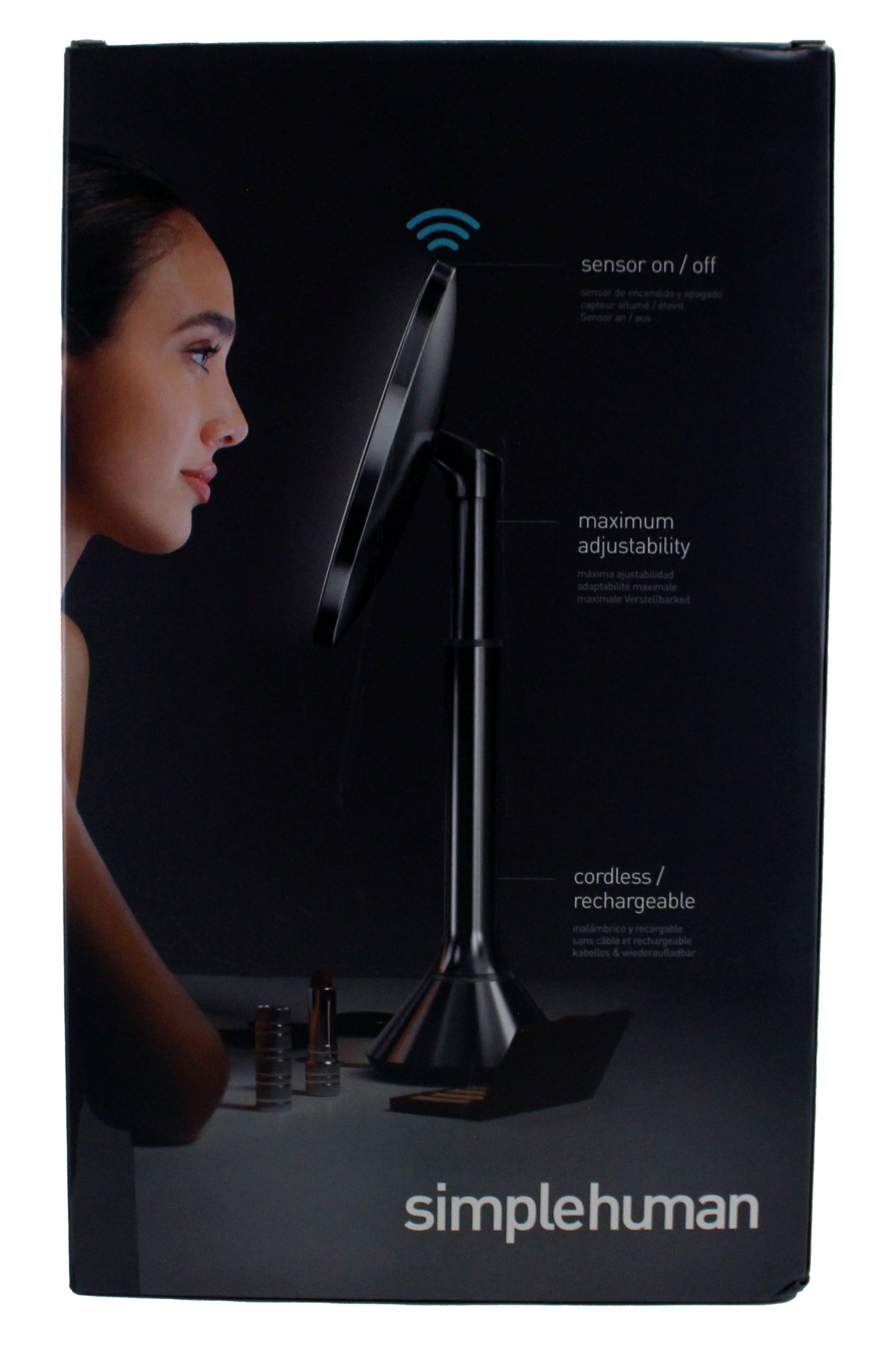 Simple Human Sensor Mirror 5x Mirron with 10x Attachment and LED Light