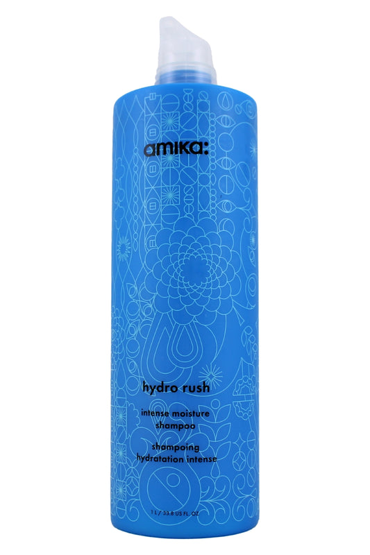 Amika Hydro Rush Intense Moisture Shampoo With Hyaluronic Acid 33.8 Fl Ounce