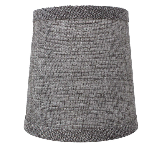 Aspen Creative Linen Textured Fabric Lamp Shade Charcoal Gray 6 Pack