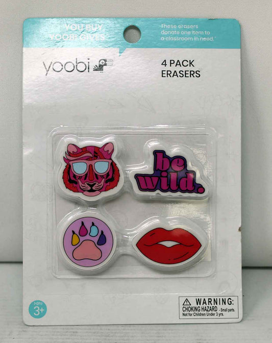 Yoobi Erasers Latex Free 4 Counts