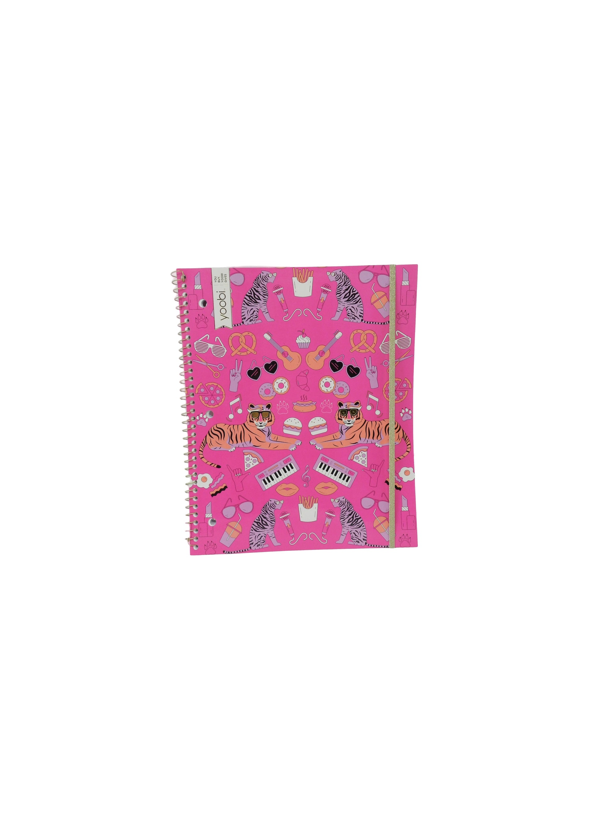 Yoobi 1 Subject College Ruled Spiral Notebook Pink