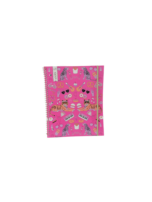 Yoobi 1 Subject College Ruled Spiral Notebook Pink