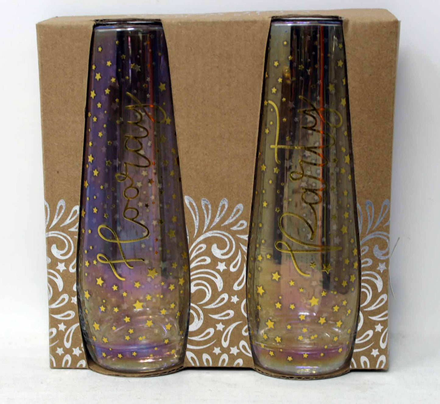 TMD Holdings Party Stars Luster Stemless Flutes 8 oz, 2 Count