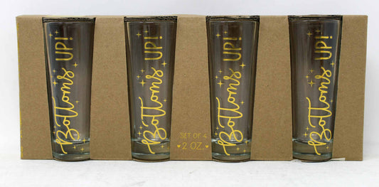 TMD Bottoms Up Shot Glasses 2oz, Set of 4