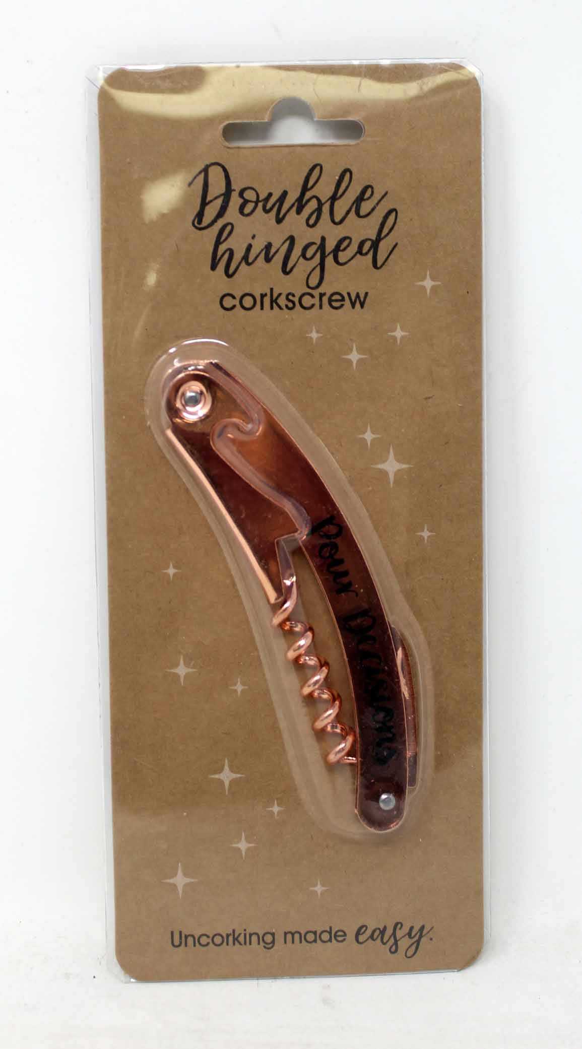 TMD Double Hinged Corkscrew "Pour Decisions"  1 Count