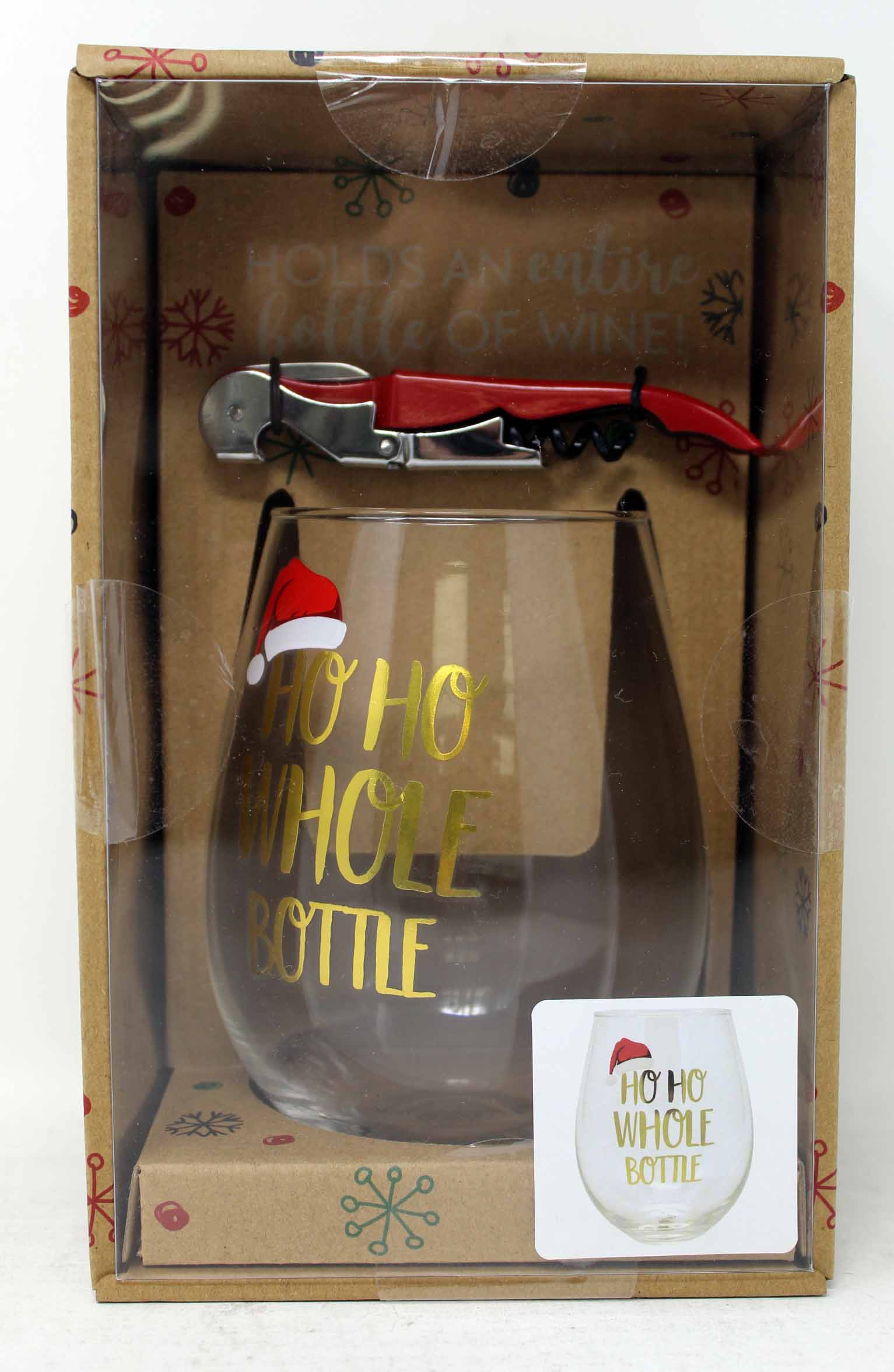 TMD 30oz Stemless Wine Glass with Red Wine Opener