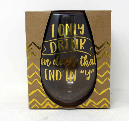 TMD End In Y Stemless 30oz Glass
