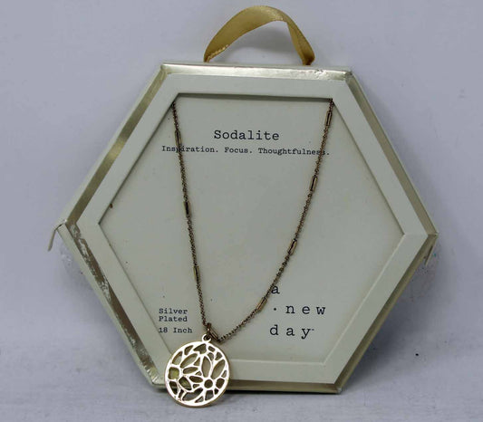 A New Day Silver Plated 18'' Inch Sodalite Necklace 1 Count