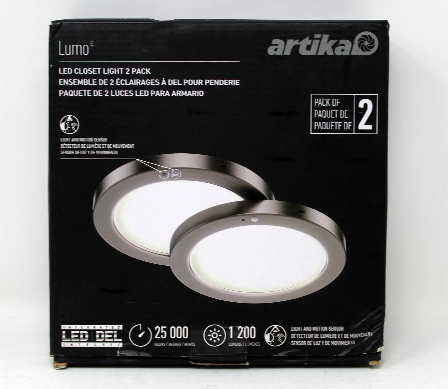 Artika Lumo LED Closet Light 1200 Lumens 2 Pack