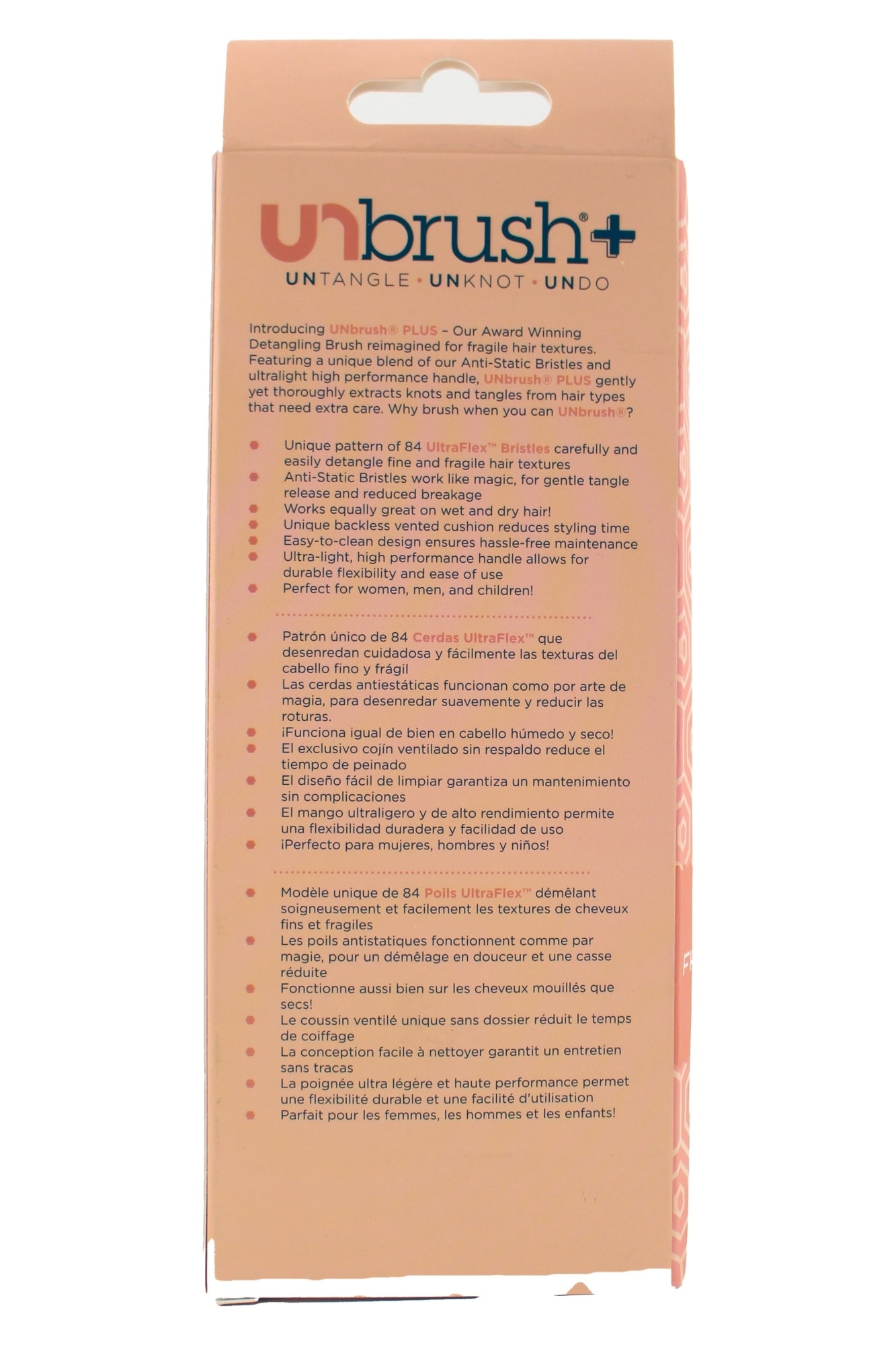FHI UNbrush Plus Curly Hair Vented Brush Sherbet 1 Count