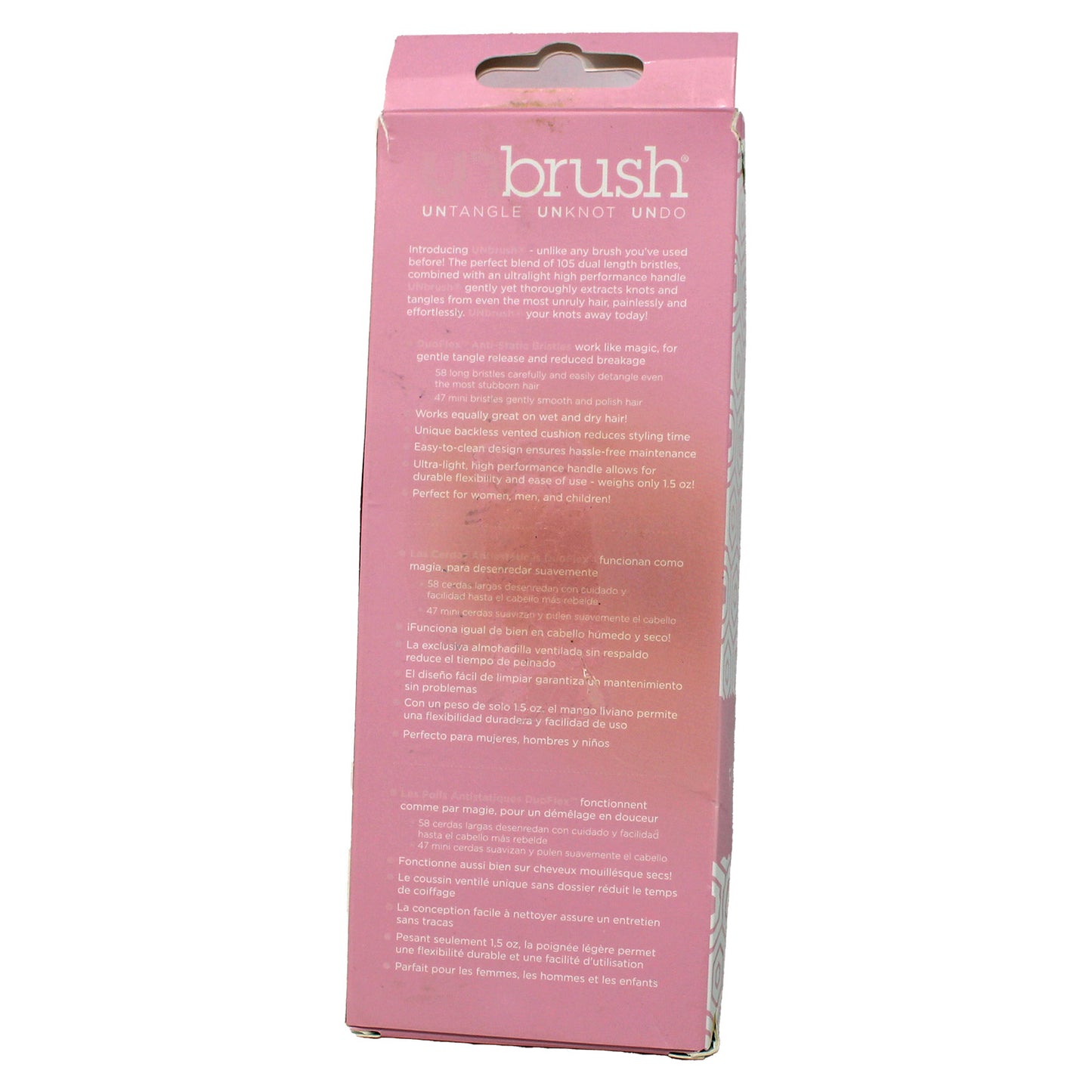 FHI Heat UNbrush Vented Detangling Brush Peony Light Pink
