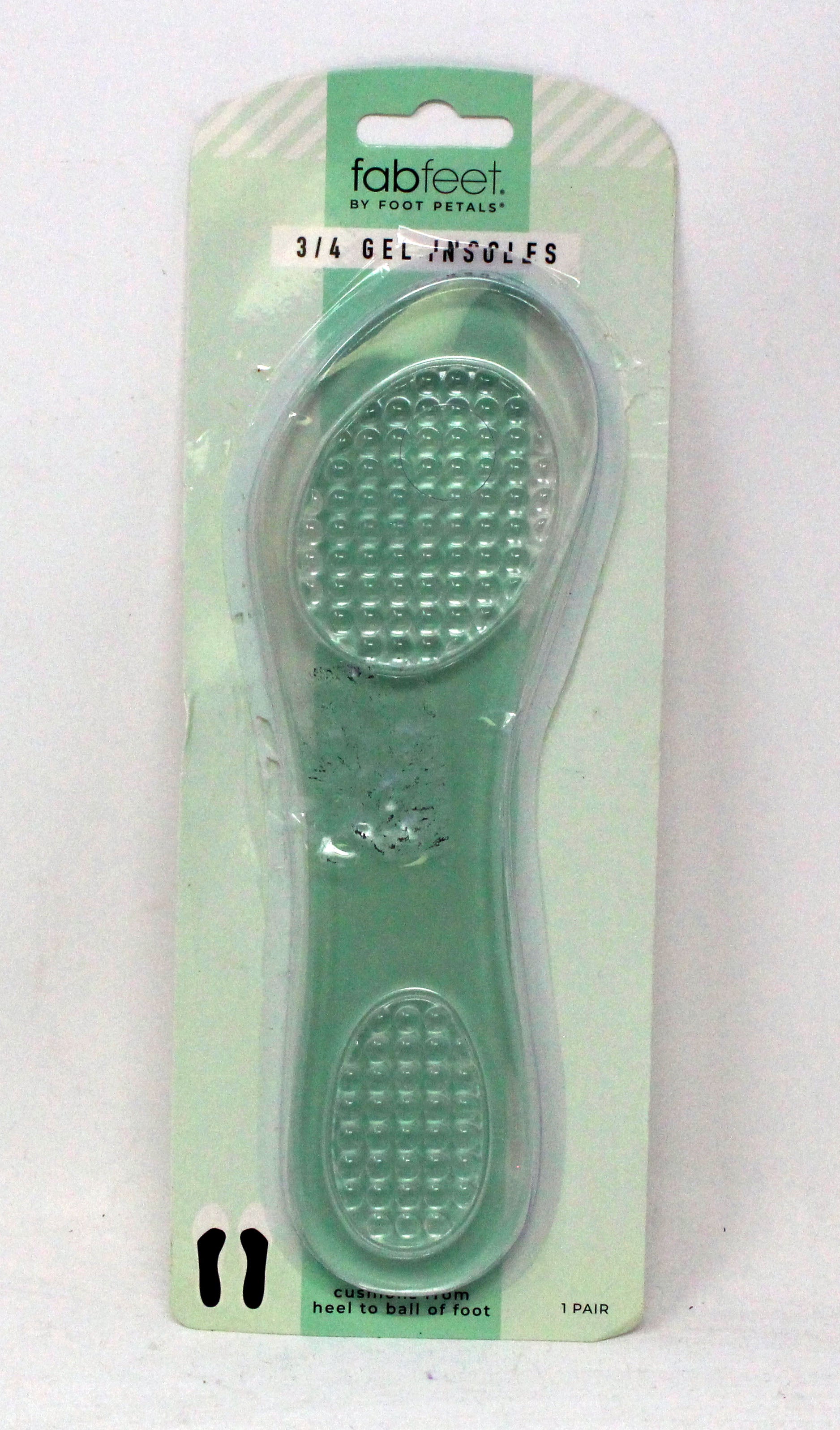 FabFeet By Foot Petals 3/4 Gel Insoles 1 Pair