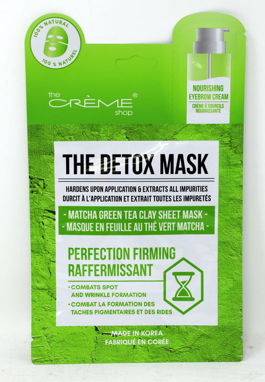 The Creme Shop Detox Mask Matcha Green Tea Clay Sheet Mask 1 Count