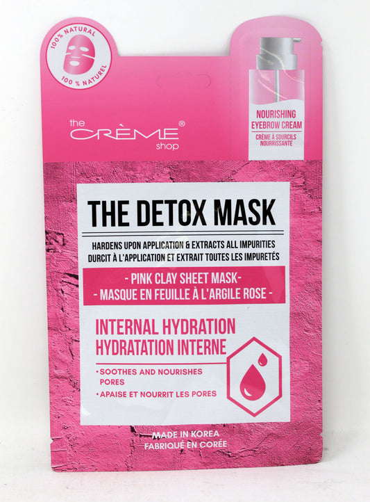 The Creme Shop Detox Mask Pink Clay Sheet Mask 1 Count