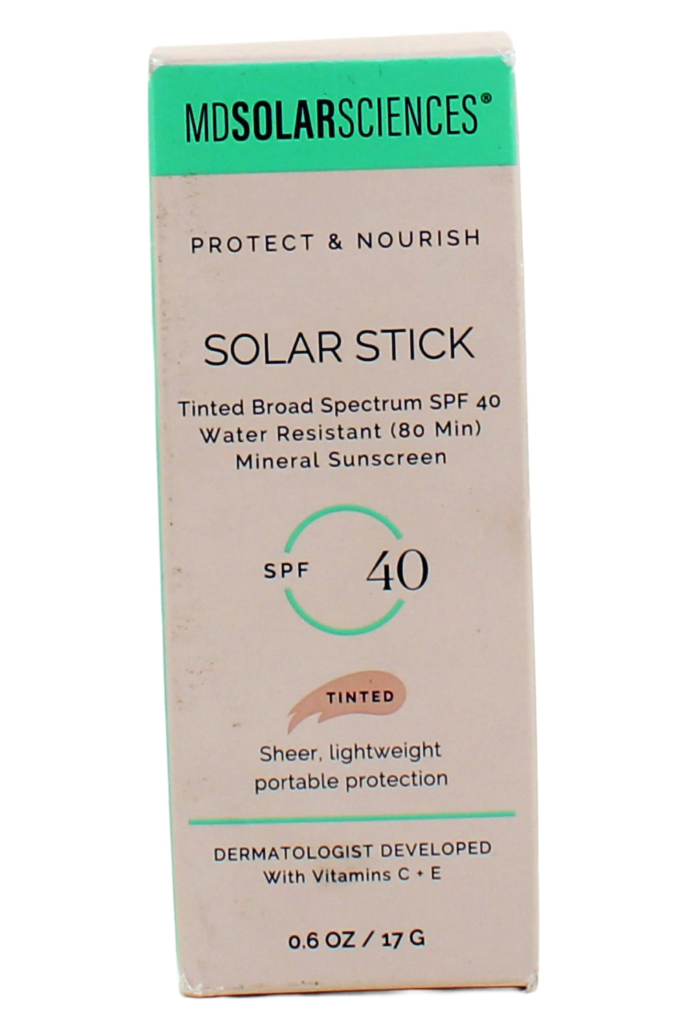 Mdsolarsciences Tinted Solar Stick SPF 40 - Mineral Sunscreen Stick, 0.6 Ounce