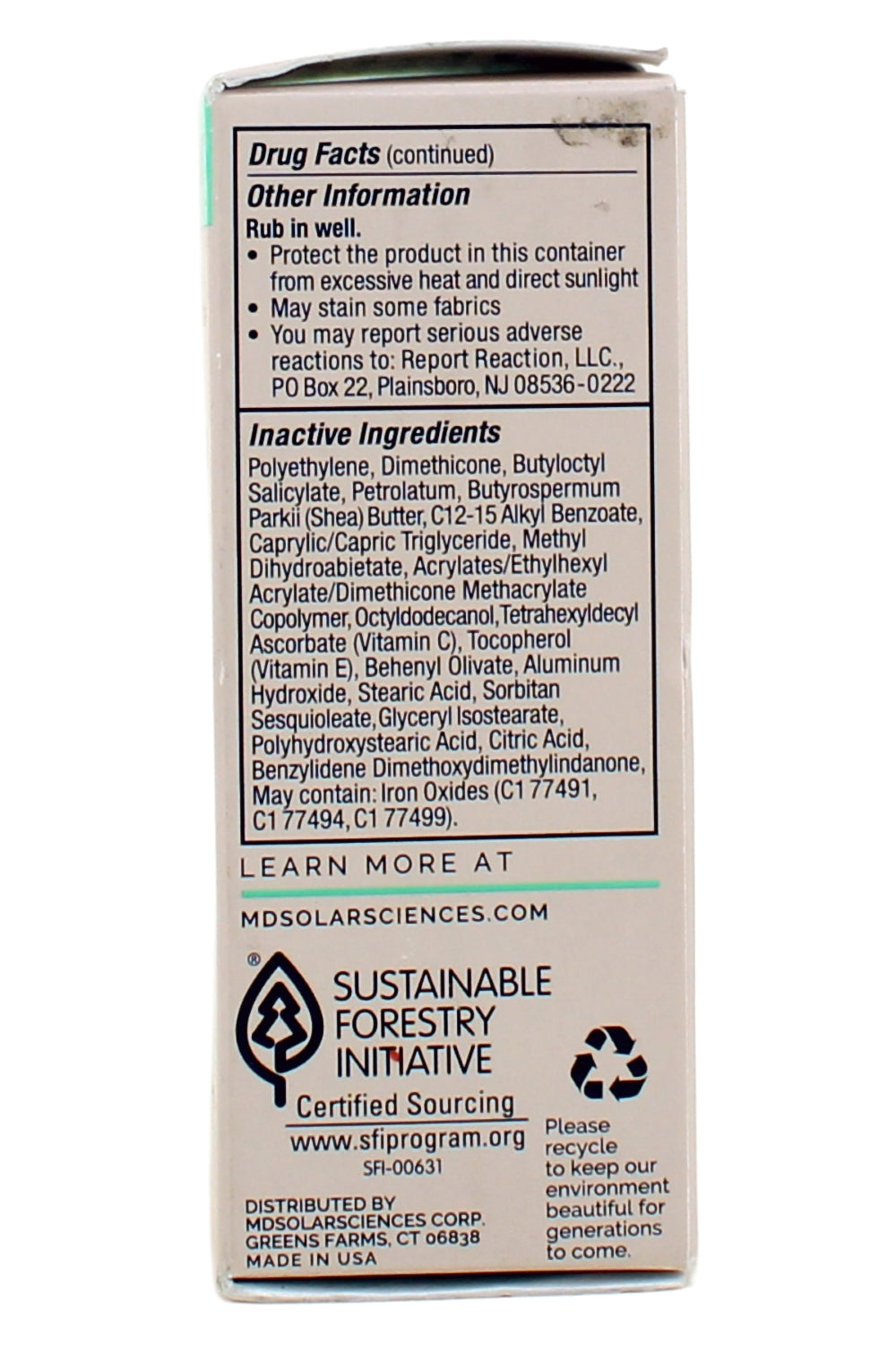 Mdsolarsciences Tinted Solar Stick SPF 40 - Mineral Sunscreen Stick, 0.6 Ounce