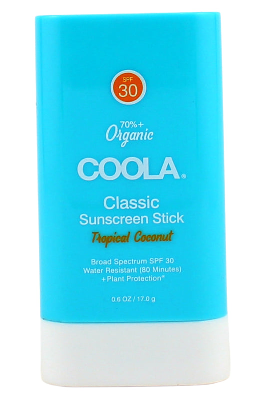 Coola Organic Face Sunscreen SPF 30 Stick - Tropical Coconut, 0.15 Ounce