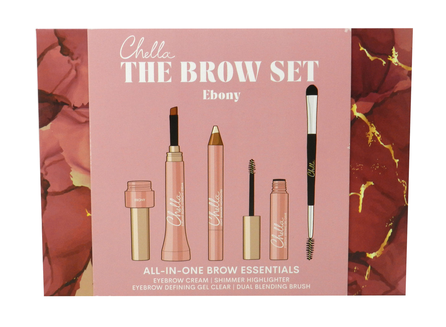 Chella The Brow Set Ebony All-In-One Brow Essentials