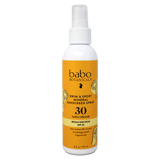 Babo Botanicals Swim & Sport Mineral Sunscreen Spray SPF 30