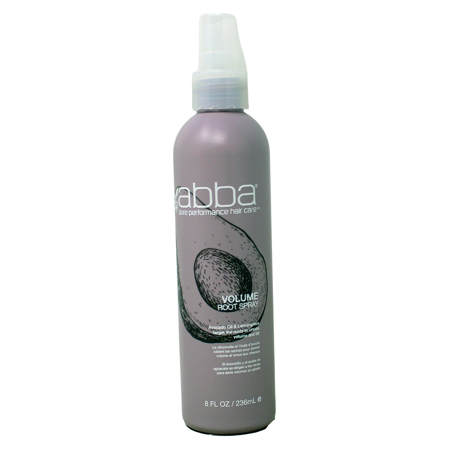 abba Volume Root Spray Avocado Oil & Lemongrass 8.0 Fluid Ounces