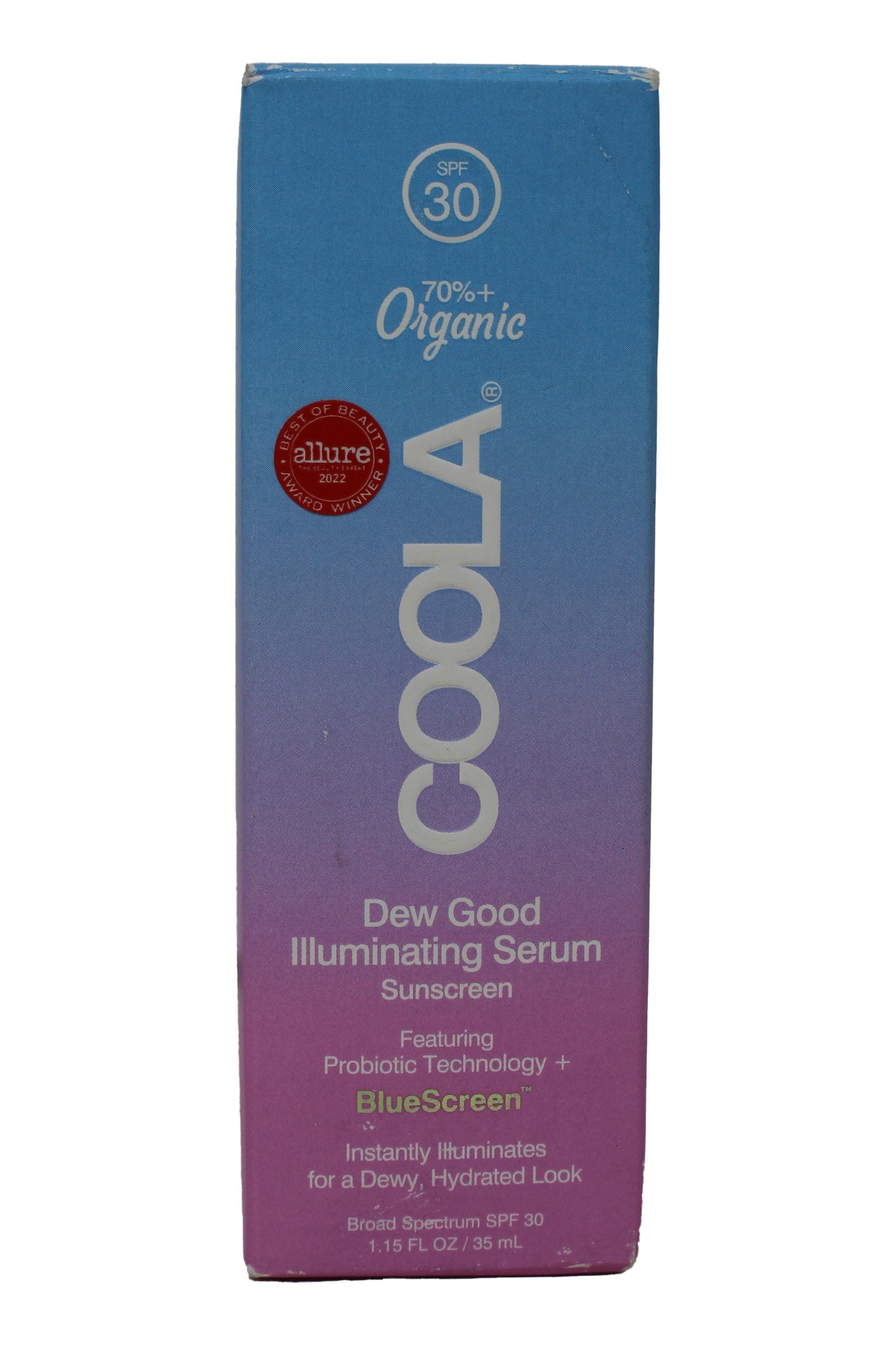 COOLA Organic Dew Good Illuminating Serum Sunscreen SPF 30, 1.15 Ounces