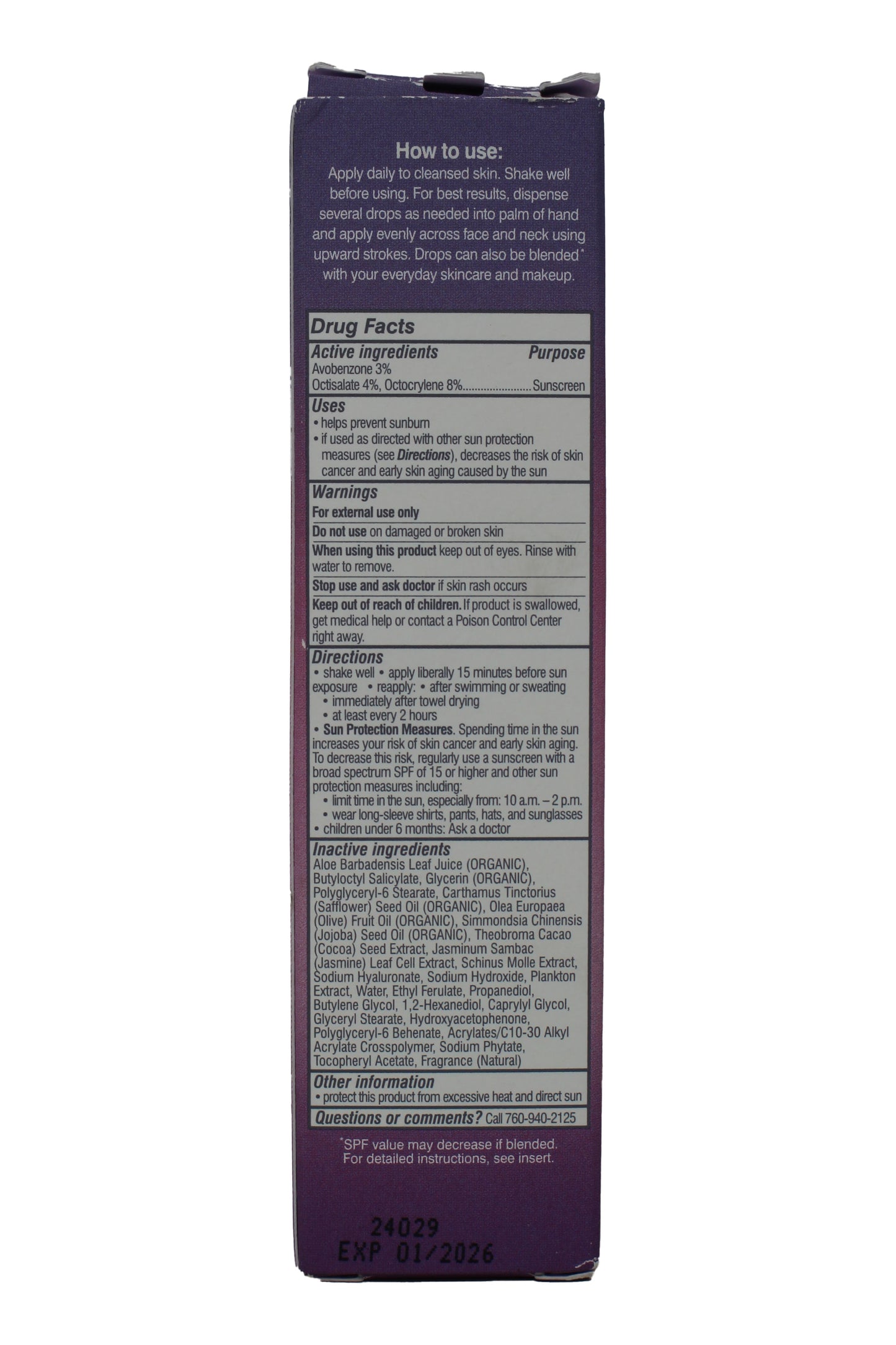 COOLA Organic Sun Silk Drops Sunscreen SPF 30, 1 Ounce