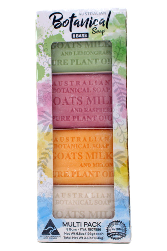 Australian Botanical Soap Multi Pack 8 Bars 6.87 Ounces Each