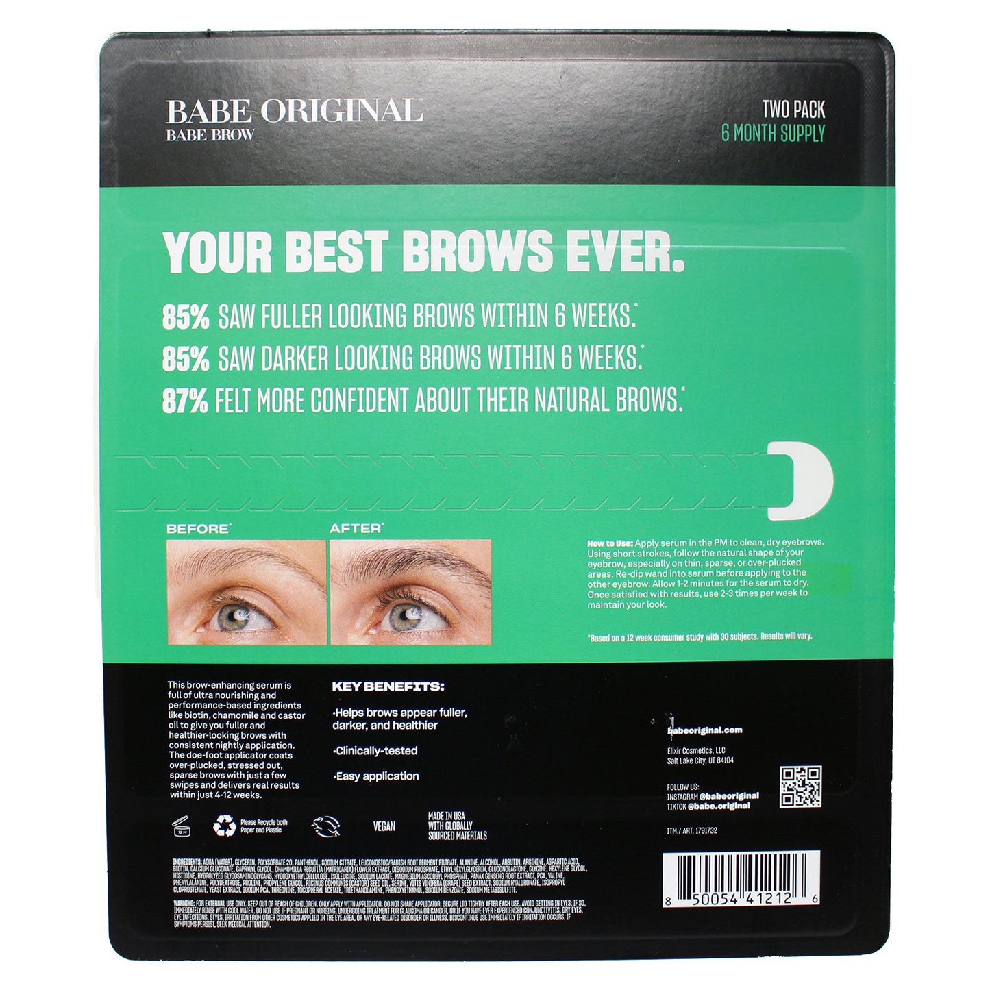 Babe Original Amplifying Brow Serum Two Pack Set