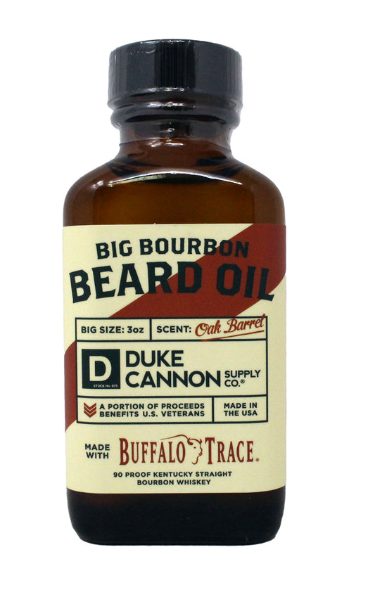 Duke Cannon Big Bourbon Beard Oil Oak Barrel 3 Ounce