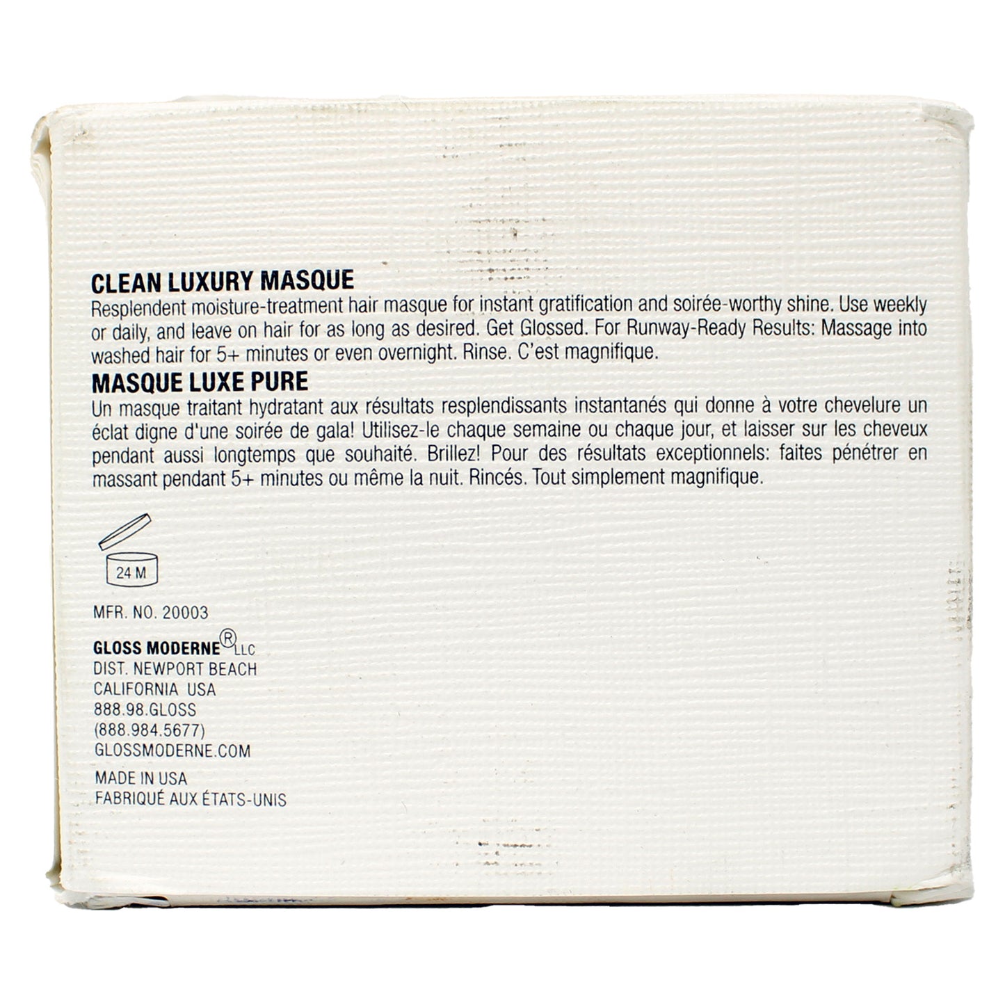 Gloss Moderne Clean Luxury Masque 4 Fl Ounce