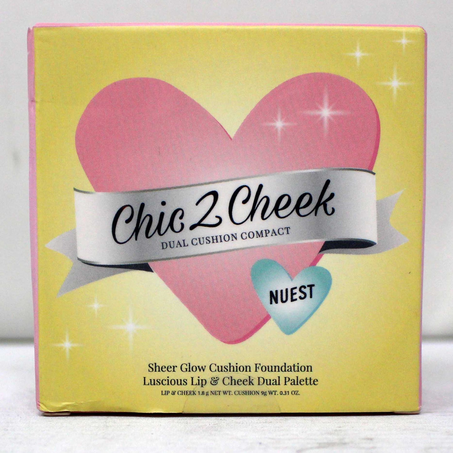 Nuest Chic 2 Cheek Dual Cushion Luscious Lip & Cheek Duel Palatte 0.31 Ounce