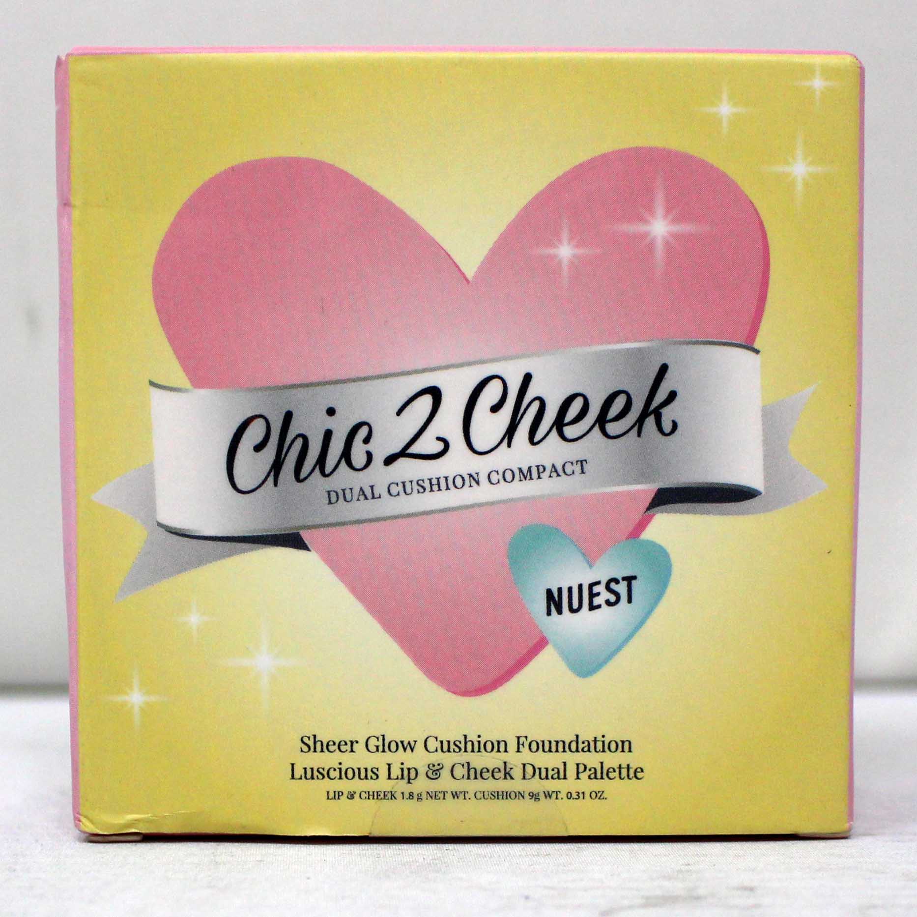Nuest Chic 2 Cheek Dual Cushion Luscious Lip & Cheek Duel Palatte 0.31 Ounce