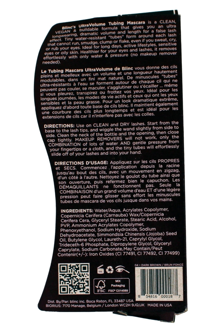Blinc UltraVolume Tubing Mascara Dark Brown 0.30 Ounce