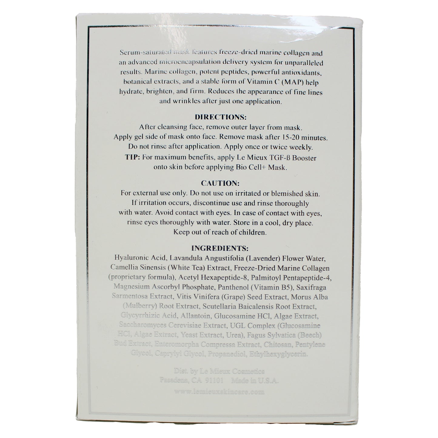 Le Mieux Bio Cell + Mask Brightens & Clarifies 4 Masks