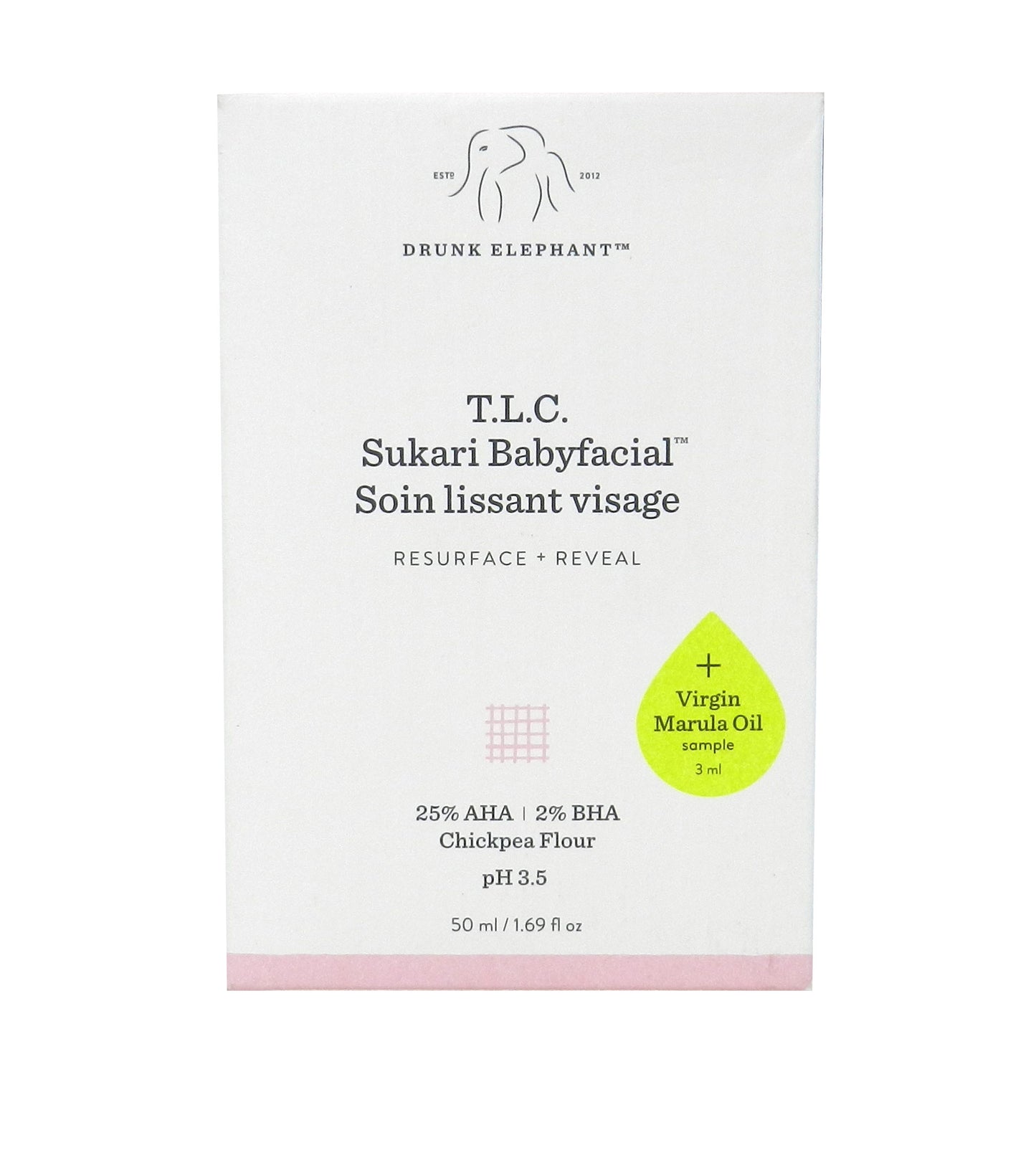 Drunk Elephant T.L.C. Sukari Babyfacial AHA/BHA Face Mask 1.69 Ounces