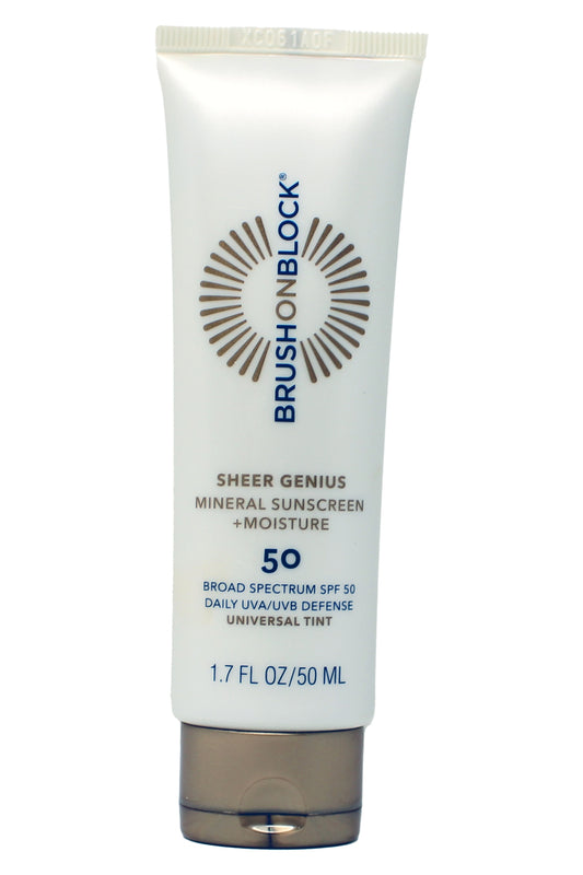 Brush On Block Sheer Genius Moisture Sun Screen SPF 50 Universal Tint 1.7 Oz