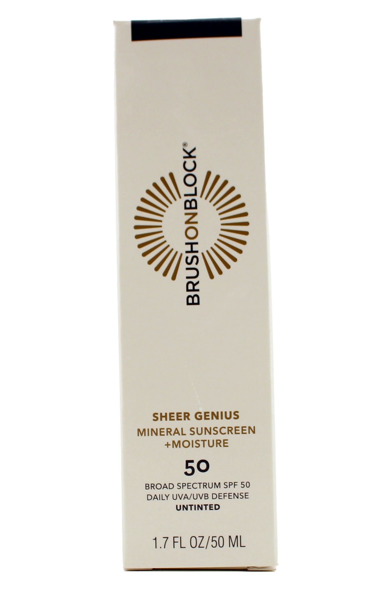 Brush on Block Sheer Genius Mineral Sunscreen Moisture SPF 50 Untinted 1.7 Oz