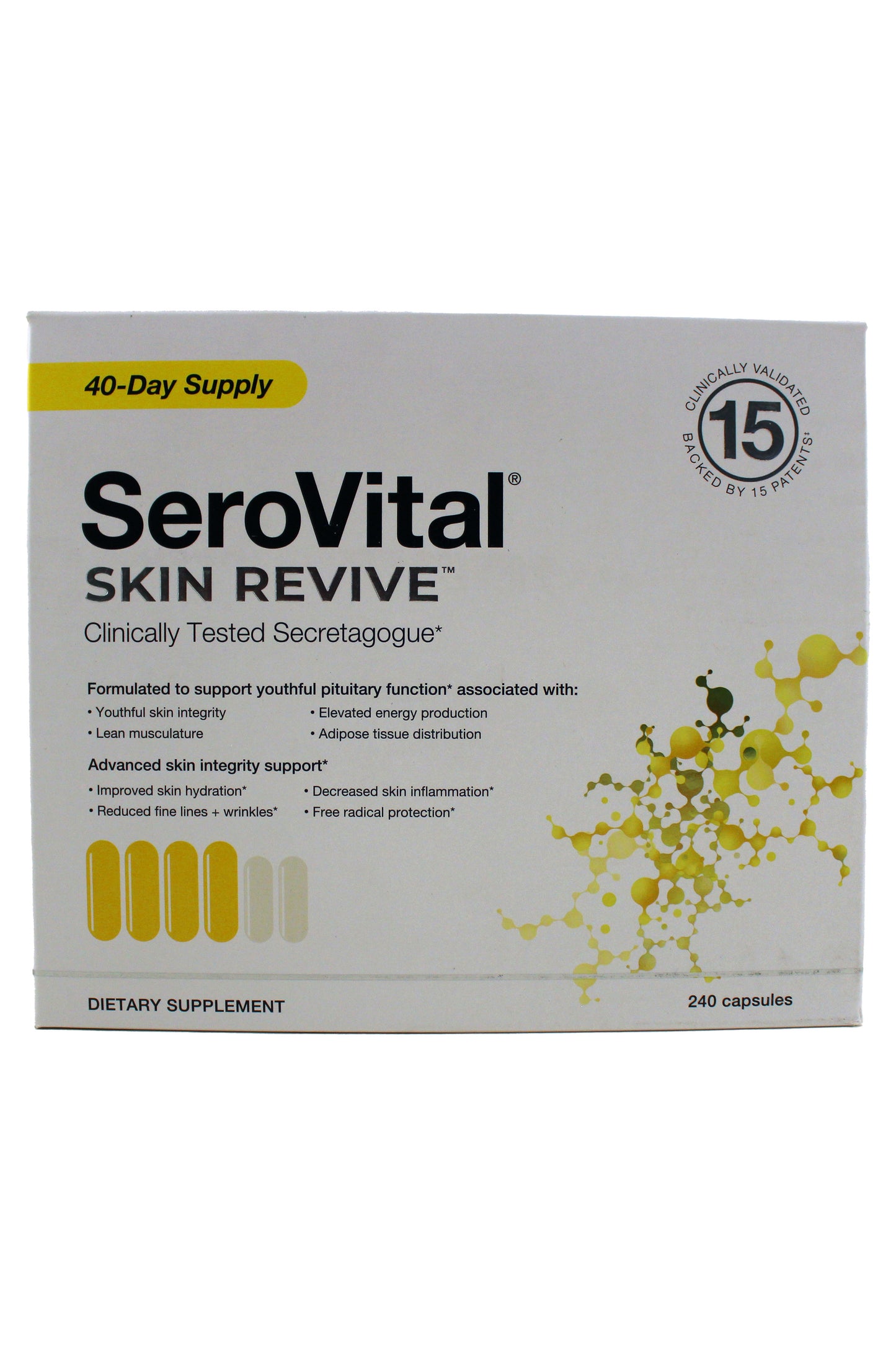 SeroVital Skin Revive Dietary Supplement 40 Day Supply 240 Capsules