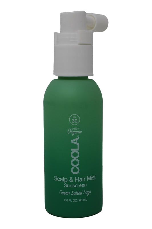 COOLA Organic Scalp Spray & Hair Sunscreen Mist Ocean Salted Sage 2 Ounces