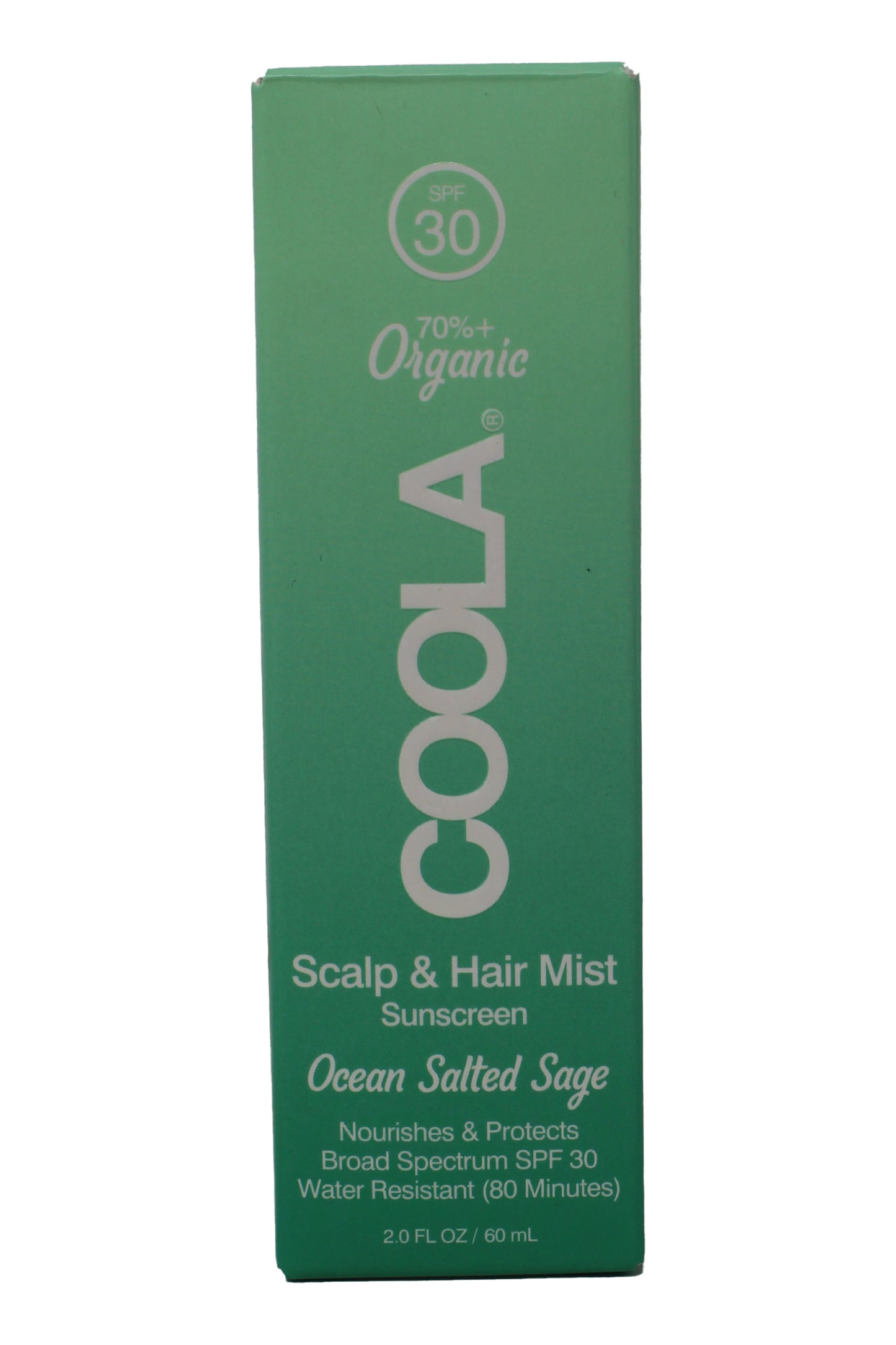 COOLA Organic Scalp Spray & Hair Sunscreen Mist Ocean Salted Sage 2 Ounces