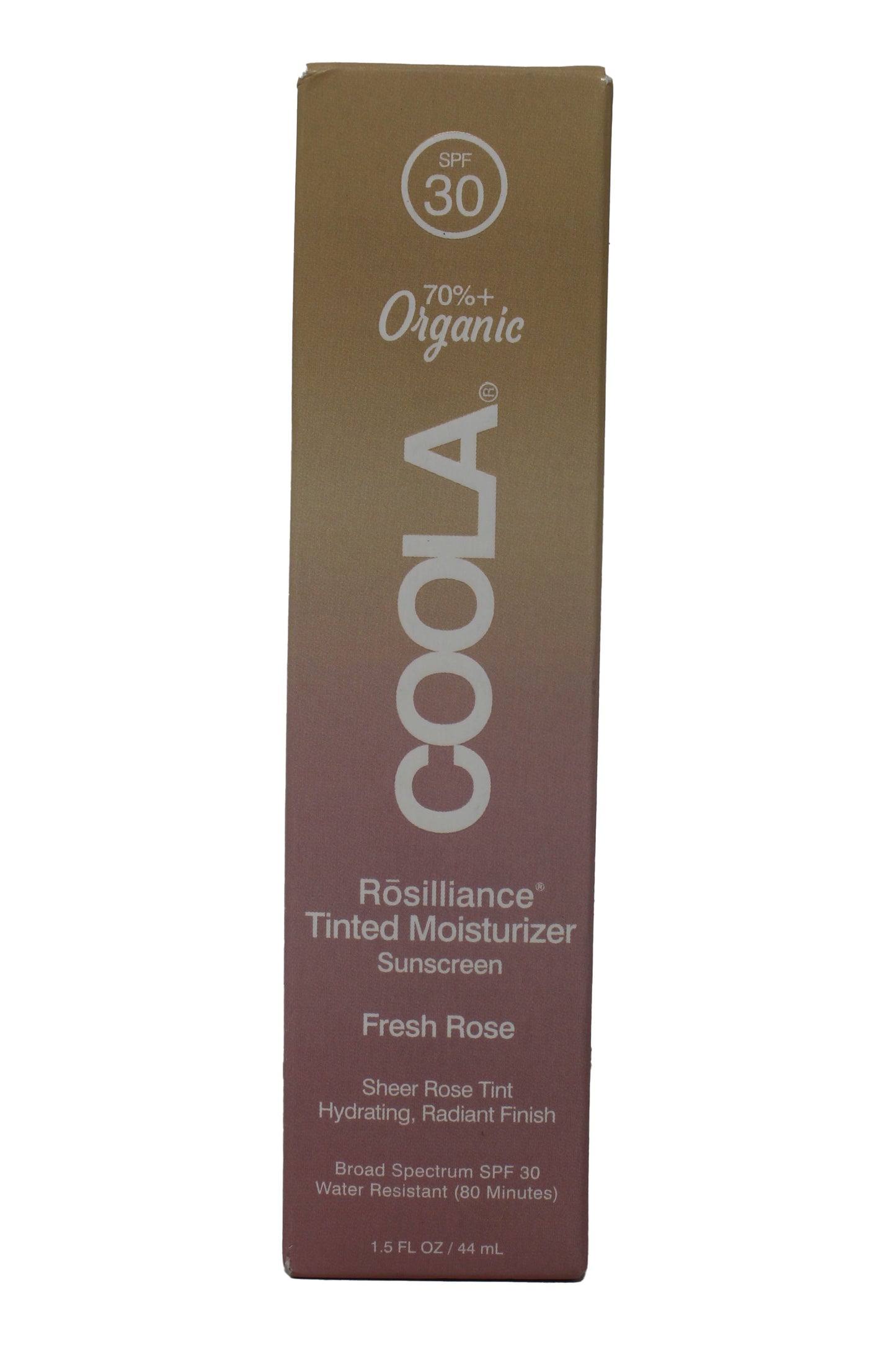 COOLA Organic Rosilliance SPF 30 Tinted Moisturizer Sunscreen Fresh Rose 1.5 Oz