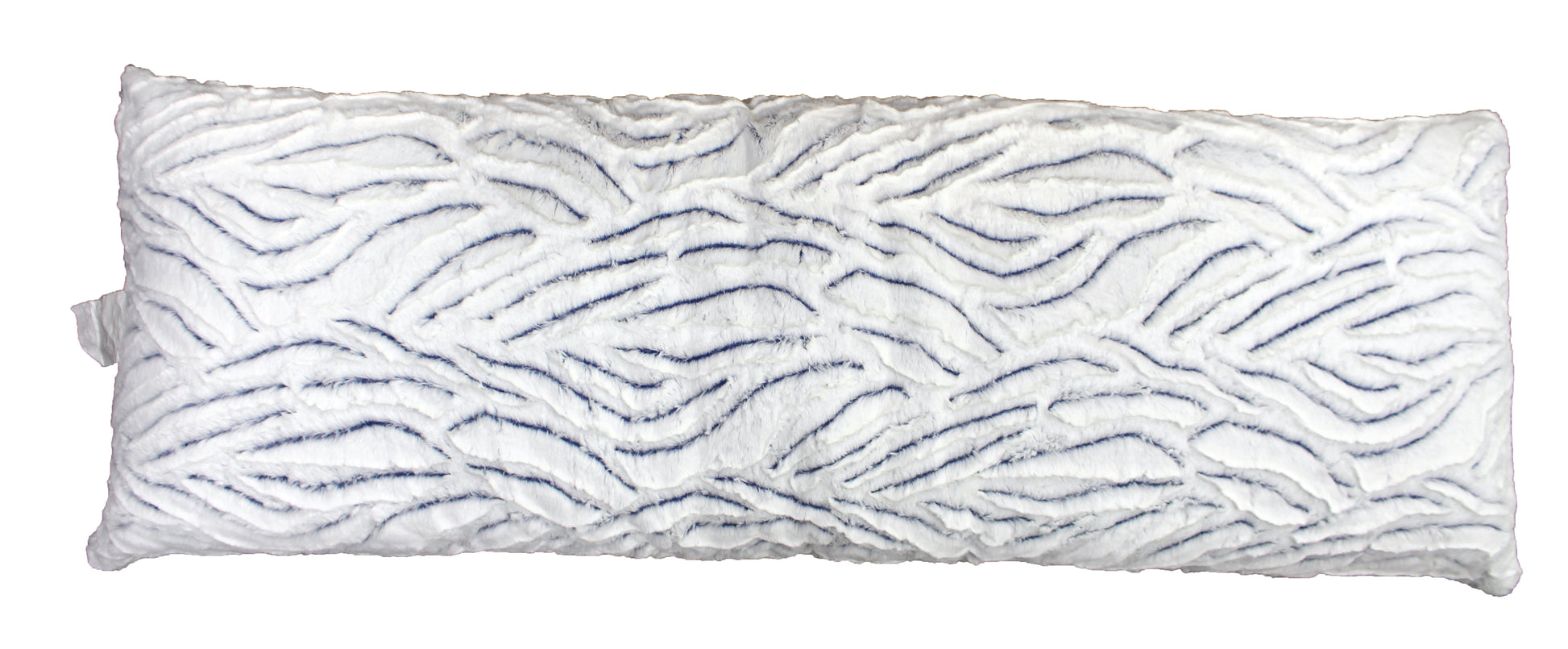 Soft 100% Polyester Zebra White/Blue Body Pillow