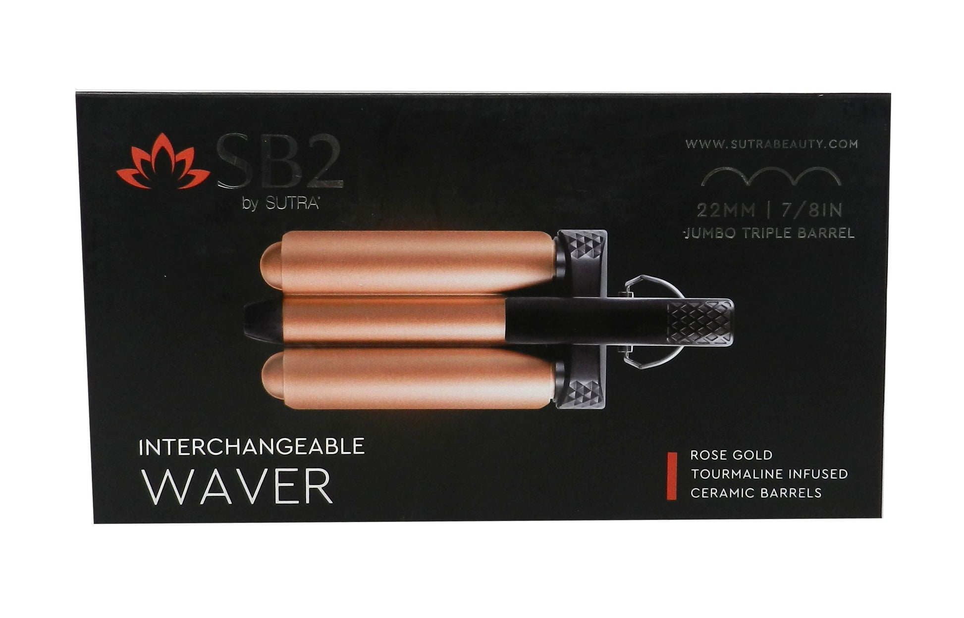 Sutra SB2 Interchangeable Styler Waver Jumbo Triple Barrel Rose Gold
