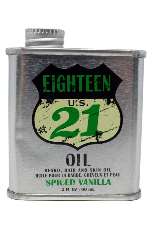 18.21 Man Made Beard, Hair & Skin Oil Spiced Vanilla 2 Ounces
