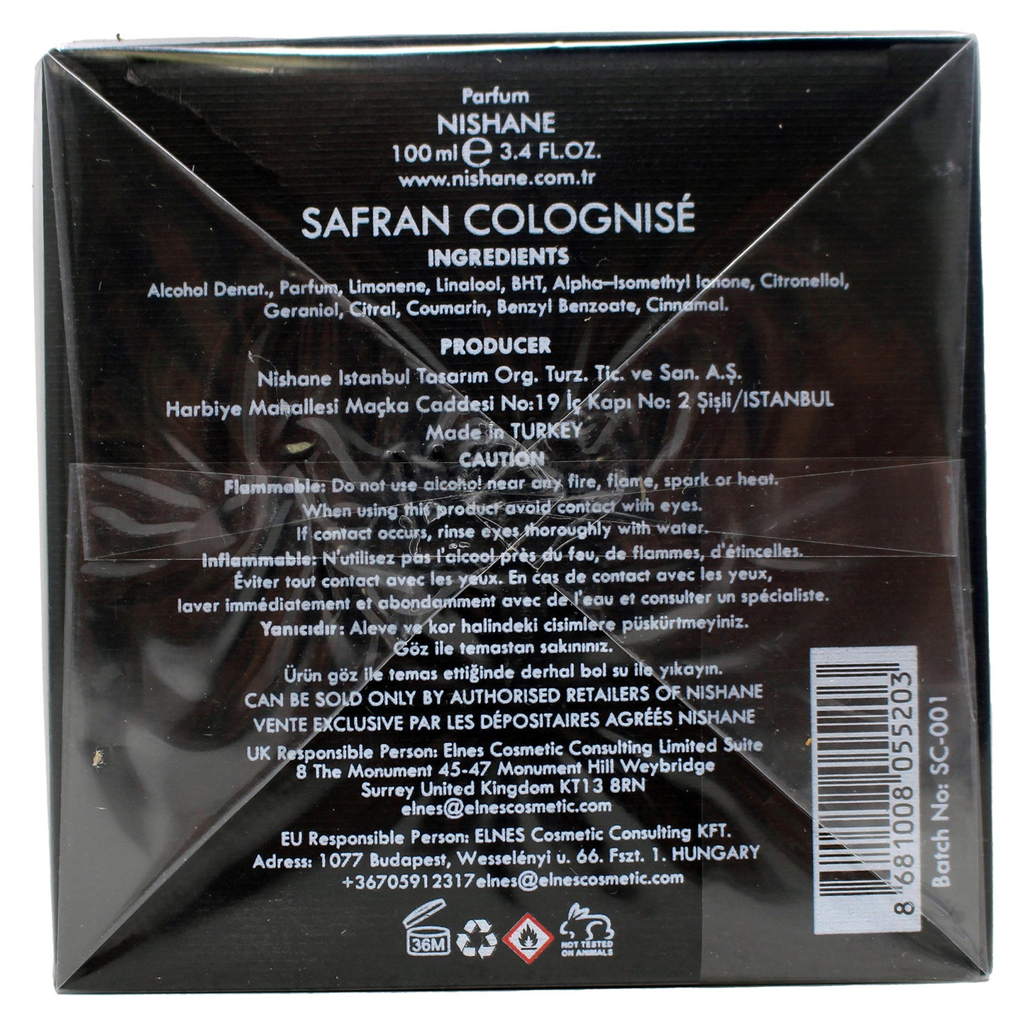 Nishane Safran Colognise Extrait De Cologne 3.4 Ounces