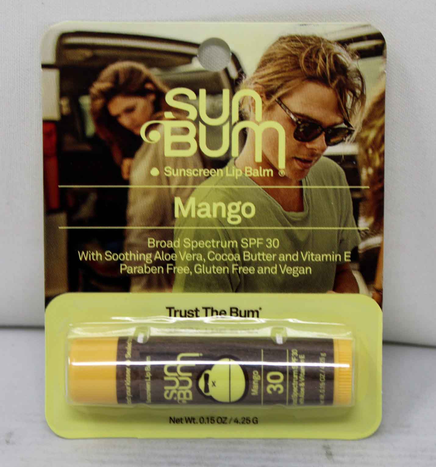 Sun Bum Mango SPF 30 Lip Balm .15 Ounces