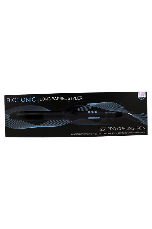 Bio Ionic Long Barrel Styler 1.25" Pro Curling Iron Black 1 Count