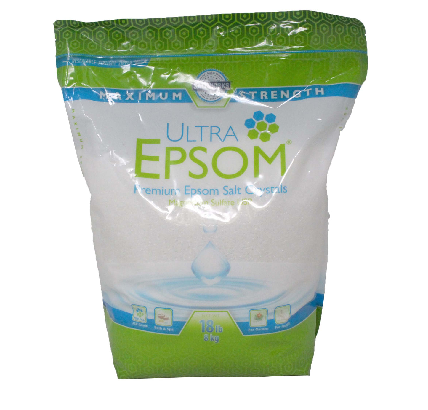 Saltworks Premium USP Grade Bath Salt Crystals