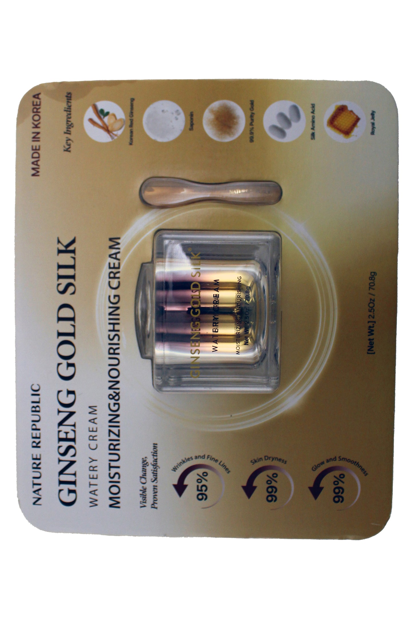 Nature Republic Ginseng Gold Silk Moisturizing & Nourishing Cream 2.5 Ounce