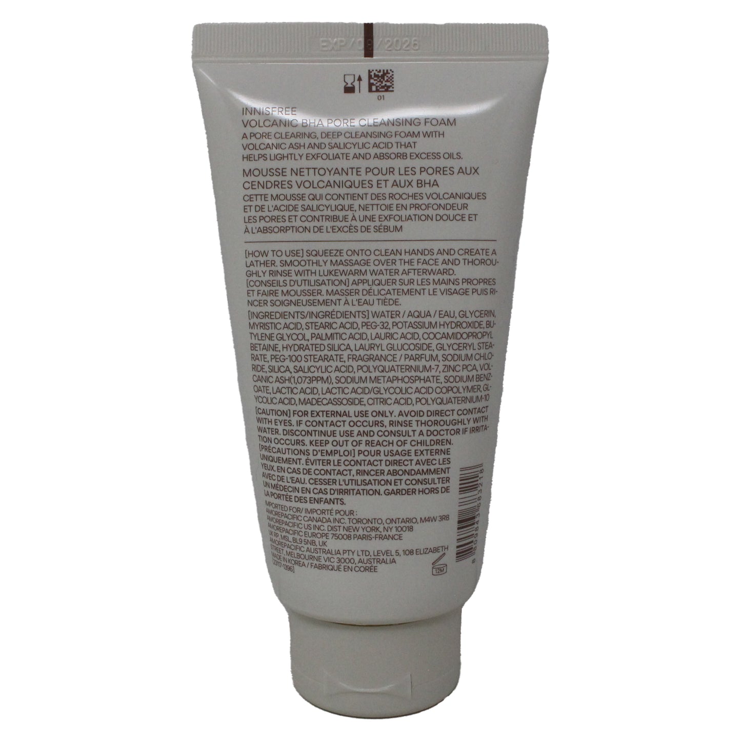 innisfree Volcanic BHA Pore Cleansing Foam with Salicylic Acid 5.07 Ounce